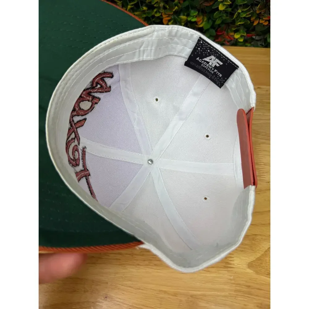 Texas Academy Fits AF Snapback Hat Cap Burnt Orange White Mens Adjustable OSFA‎